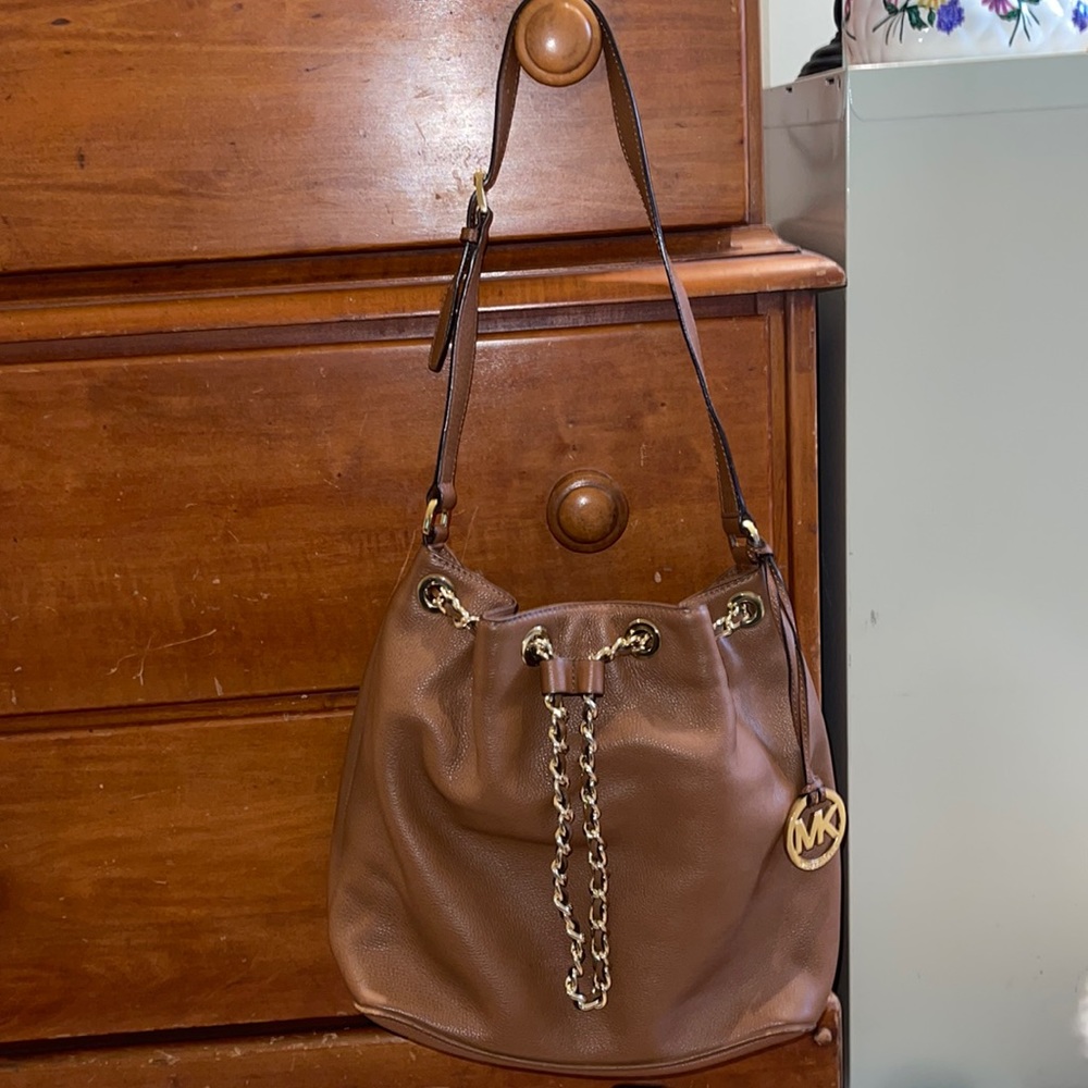 MK Brown Leather Bag